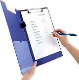 Rapesco VFDCB0L3 Foldover Clipboard with Pocket A4+ Blue view 2