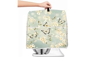 SEEWAN Stand Mixer Cover Compatible for 6-8 Quart Stand Mixer Kitchen Dust Cloth Cover with Pockets (Butterfly, L)