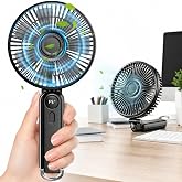 Portable Handheld Fan, 10000mAh Rechargeable 6-Inch Personal Fan for Travel | Ultra Quiet Foldable Desk Fan, 5-Speed Battery Operated Fan with Up to 40H Runtime and Digital Display for Travel and Makeup