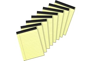 RONEKY Yellow Legal Pads, Note Pads, 4 x 6 Inch, 8 Pack, 30 Sheets/Pad, Narrow Ruled, Small Notepads Yellow Paper, Micro Perforated Memo Pads, Lined Writing Pads of Paper, Mini Pocket Size Scratch Pads 4x6