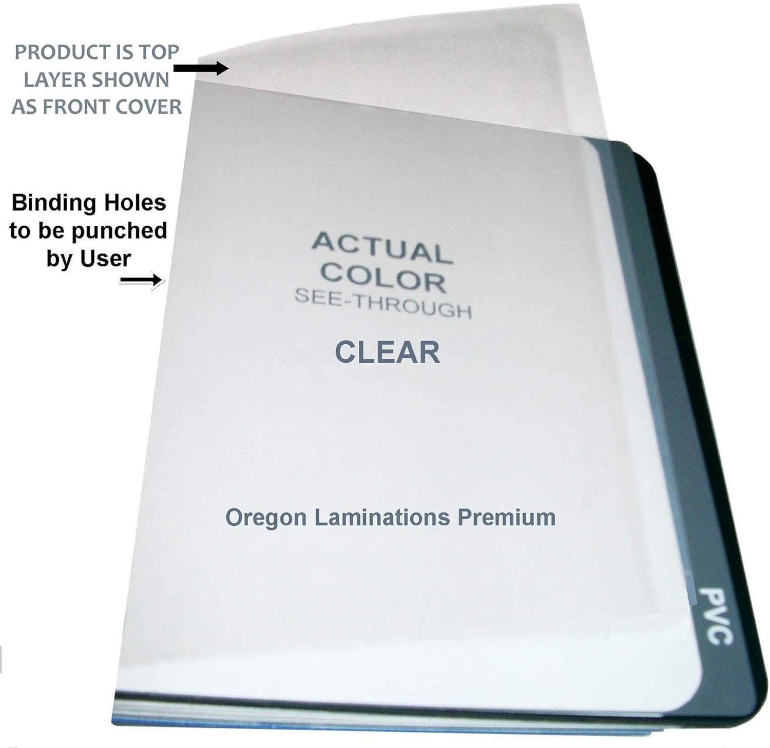 Heavy 16 Mil Clear Business Report Covers 8-1/2 x 11 (Pack of 100) Plastic Binding Sheets [NOT for Making Face Shields : Business Report Covers : Office Products