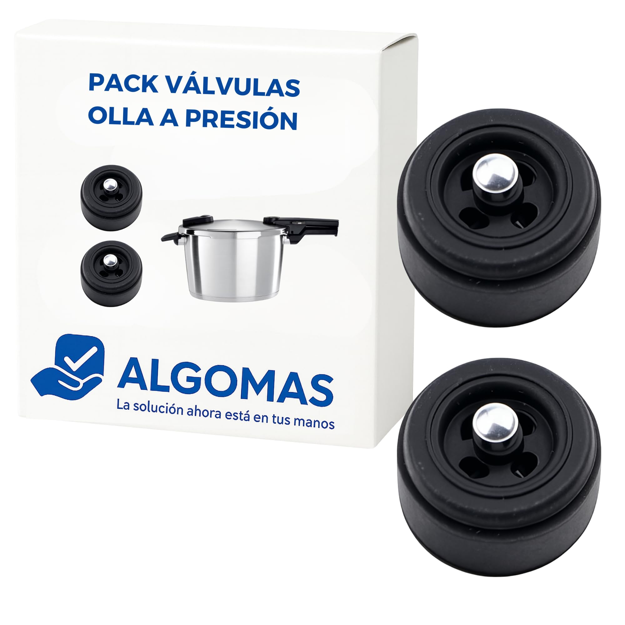 ALGOMAS® Pack of 2 Fissler Unimatik Pot Valves | Compatible with Vitaquick (Before 2002), Vitavit Royal (until 1998), Top Line, Magic Comfort Basic