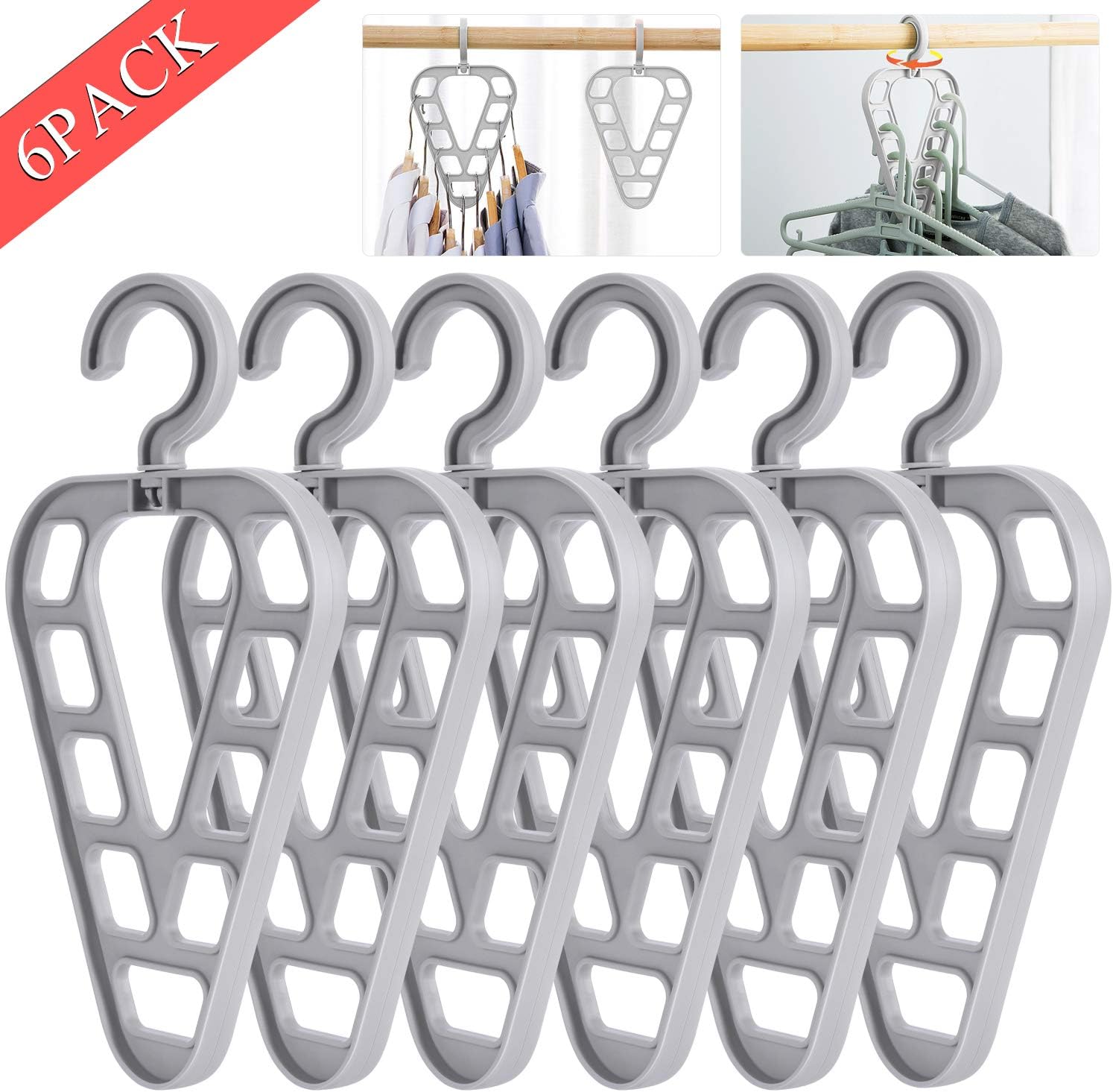 Clothes Hanger, 360 Degree Swivel Space Saving Hangers, Multifunction