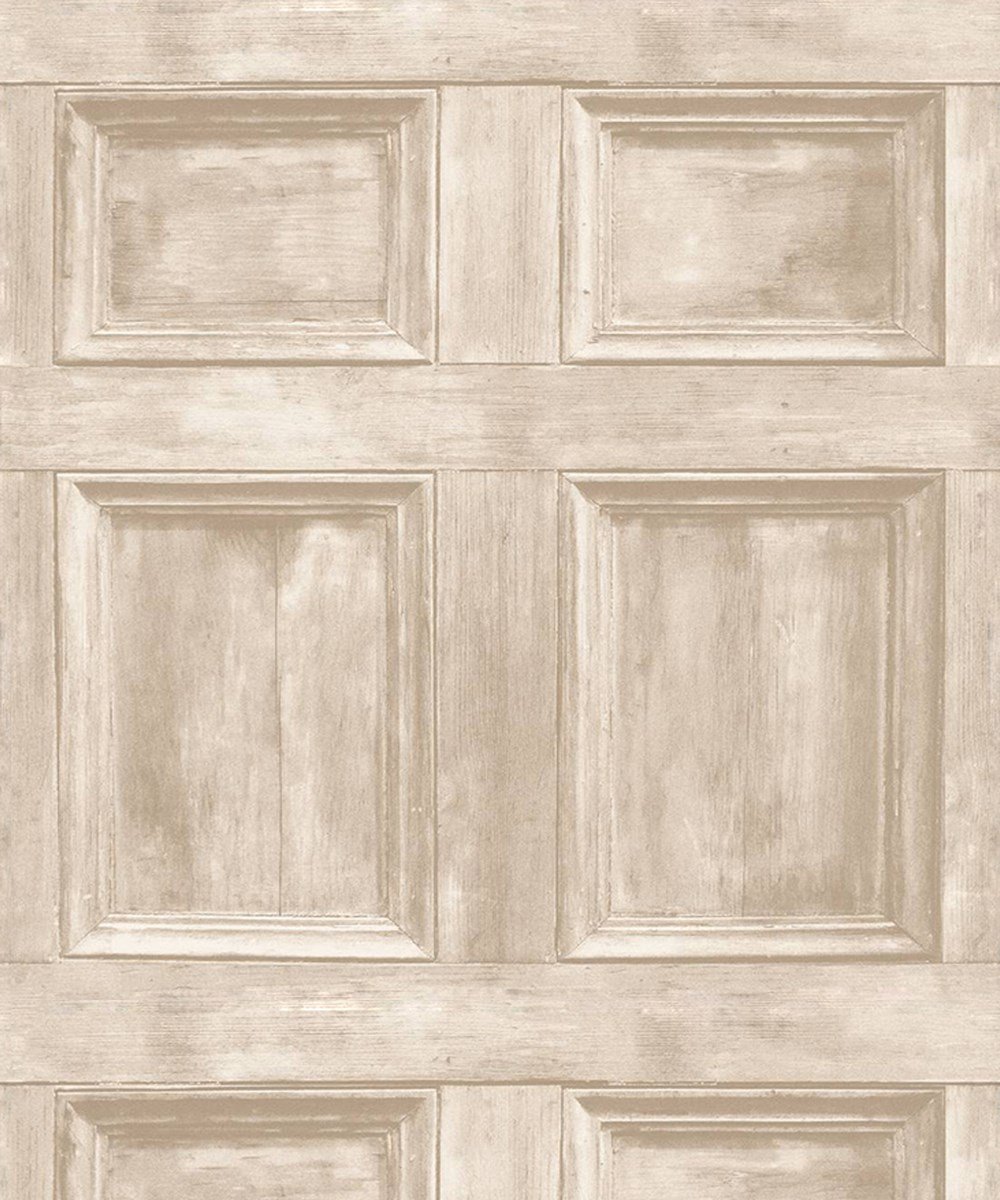 Brewster FD31054 Wood Panel Wallpaper - Cream, Beige