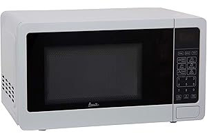 Avanti MT7V0W Microwave Oven 700-Watts Compact with 6 Pre Cooking Settings, Speed Defrost, Electronic Control Panel and Glass Turntable, White