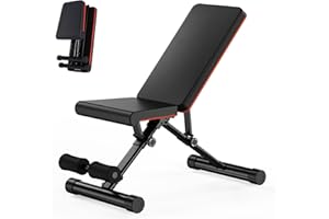 Aidoly Adjustable Weight Bench for Home Gym, Foldable Workout Equipment for Full Body Strength Training, Incline Decline Sit-Up Bench, 795LBS Capacity for Chest, Shoulders, Arms