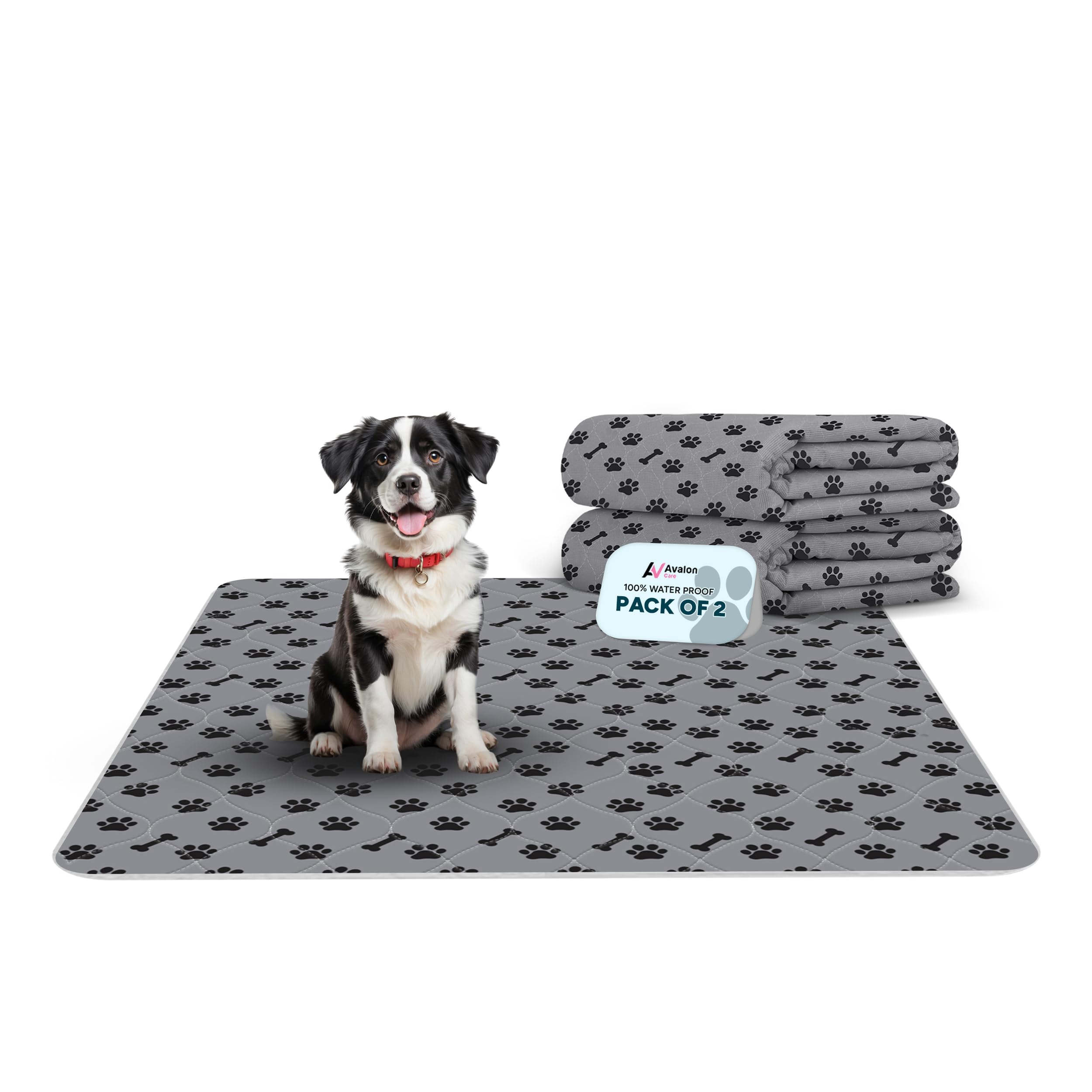 Photo 1 of Avalon Care Washable Pee Pads for Dogs, 2 Pack 18"x24" Super Absorbent Dog Training Pads,100% Waterproof Non-Slip Dog Pads for Whelping, Reusable Puppy Pads to Protect Your Floor