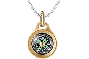 MecArmy CMP Titanium/Brass Grade Compass, Teardrop Shaped Survival Compass, Waterproof IPX5 Hiking Compass, Handheld Compass 