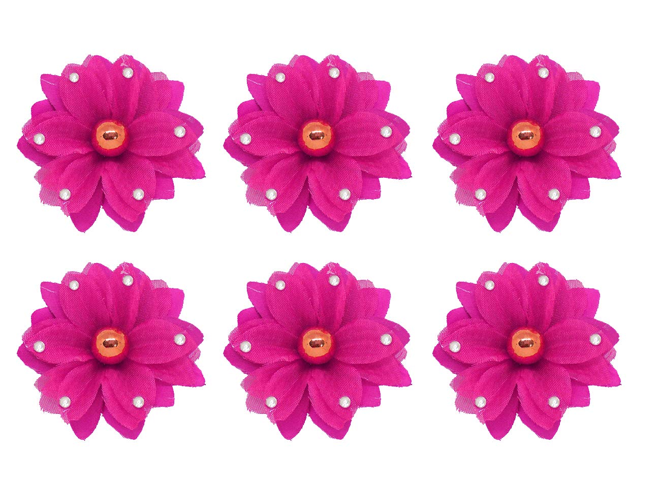 Buy Majik Set Of 6 Pcs Wedding Flower Hair Clips For Girls And
