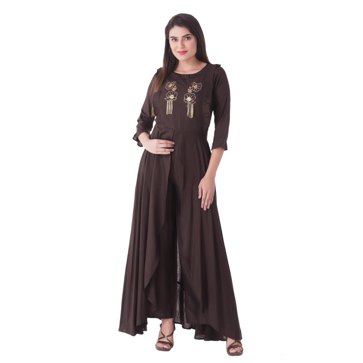 khushal k women's rayon jump suit kurta