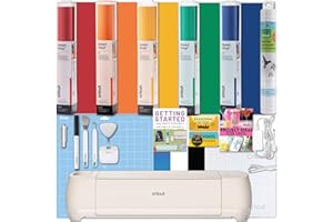 Cricut Explore 4 Cutting Machine with Rainbow Smart Vinyl Bundle - Electronic Craft Die-Cutting Machine with Variety Vinyl, Transfer Tape and Weeding Tools, Beginner Kit, Bluetooth Connectivity