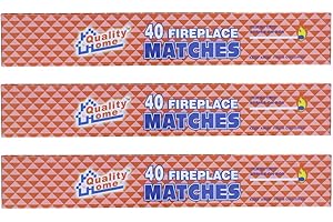 Quality Home Long Wooden Fireplace Matches for Candles, Camping, BBQ Grilling - 11" Matches, 40 in Each Box (3)