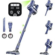 Amazon.com - YONNDER E1 Cordless Vacuum Cleaner, 30Kpa Powerful ...