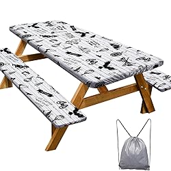 Picnic Table Cover with Bench Covers Camping