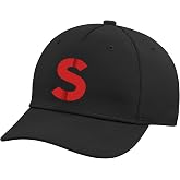 Black with Red Letter S Adjustable Baseball Hat