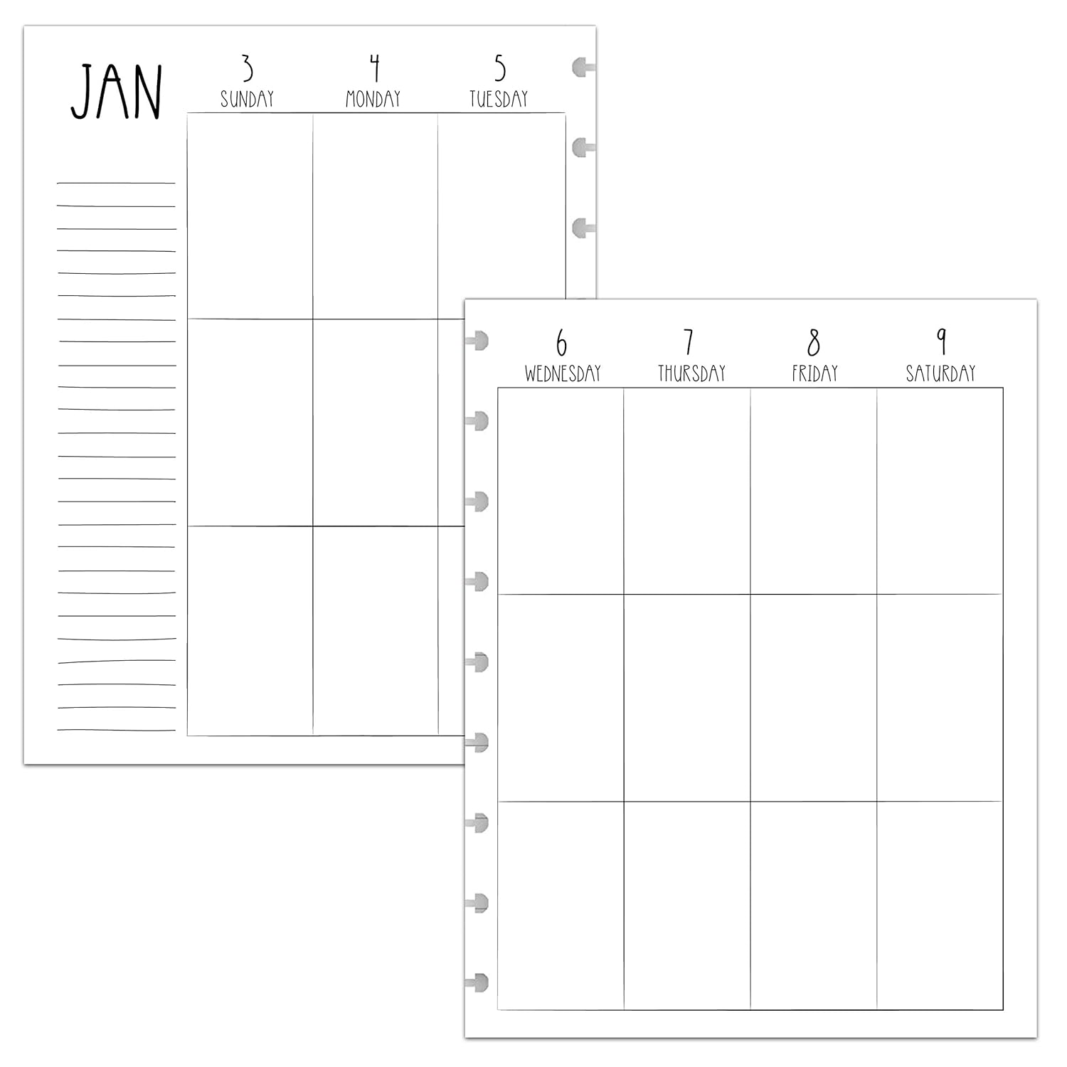Amazon.com: BetterNote 2021 Weekly and Monthly Calendar for Disc-Bound ...