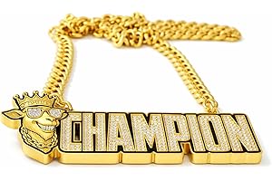Mascotwish Champion Chains Medal Necklace MVP Chain Award Winner Prize Trophy Award Pendant for Team Fantasy Football Soccer Baseball Basketball Softball