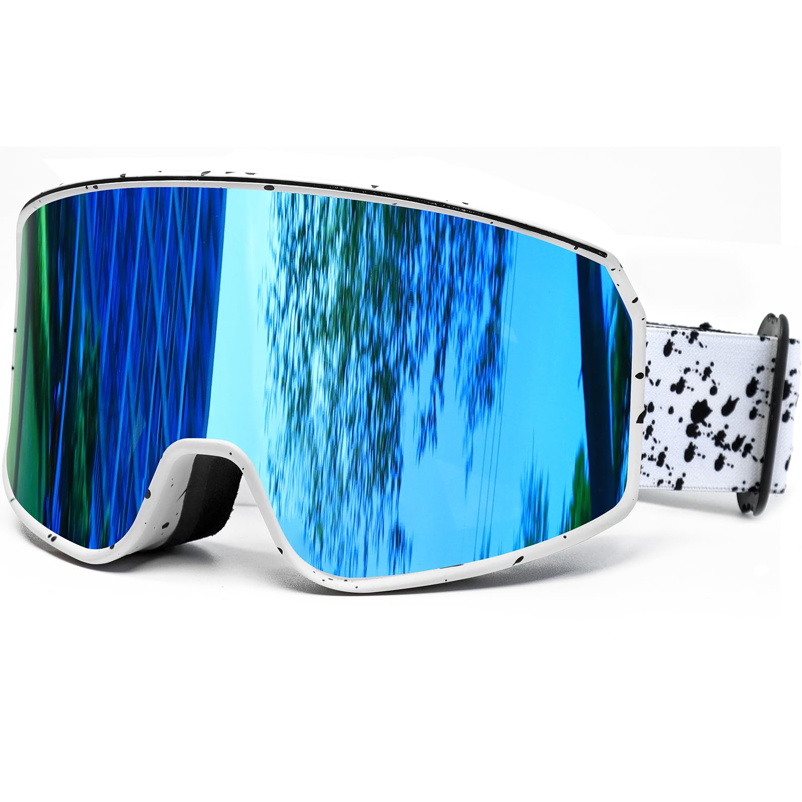 SPOSUNE Ski Goggles Over Glasses with Dual lens | Anti-fog Anti-UV Snow Goggles for Men Women Youth Skiing Snowmobile…