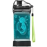 OkiyiD Axolotl Water Bottle, Axolotl Light-Up Sport Cup with 3D Glowing LED Axolotl Light – 14 OZ Tritan BPA-Free - Creative Glowing Toddle Cup Gift for Gamer, School, Camping, and Holidays (Axolotl)