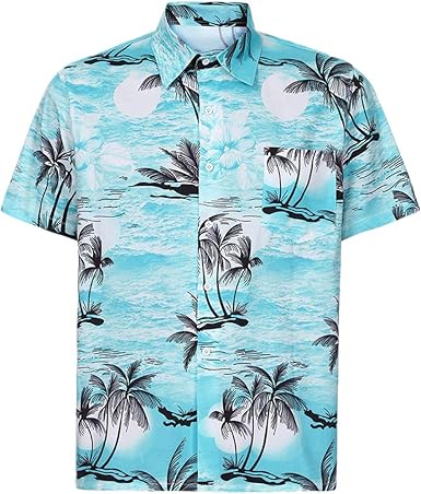 mens slim hawaiian shirt