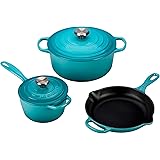 Le Creuset Enameled Cast Iron Signature Cookware Set, 5 pc. , Caribbean