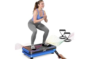 AXV Vibration Plate Fitness Platform Exercise Machine Vibrating Shaking Full Body Shaker Workout Vibrate Stand Shake Board Sport Gym for Weight Loss Fat Burner for Women Men