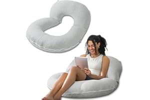 INSEN Reading Pillow, Back Pillow for Sitting in Bed for Reading, Nurse & Relax, Reading Pillow for Adults, Moms & Kids, Sit Up Pillow for Bed