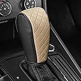 QKYS Leather Car Gear Shift Knob Cover, Upgraded