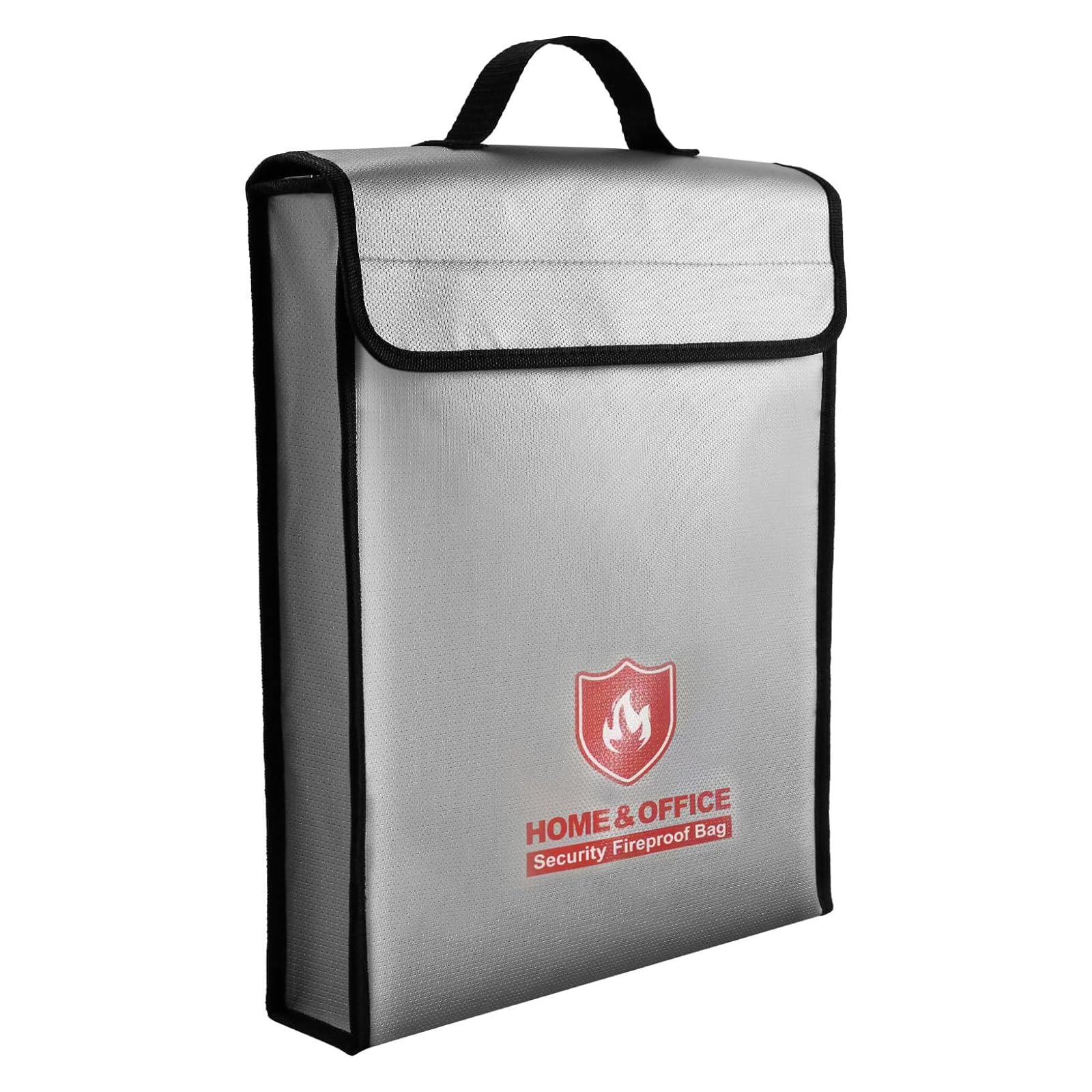 Fireproof Document Bag,Large Capacity Solid Silicone Coated Fireproof Document Box 15" x 12.5" x 3" with Zipper Fireproof Safe Storage for Money, Documents, Jewelry and Passport