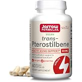 Jarrow Pterostilbene 50mg, Healthy Aging Support, 60 Veggie Capsules | 60 Day Supply, Pterostilbene Supplement, Antioxidant Support, Gluten-Free, Dietary Supplement, Sirtuin Support