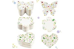 30 Pieces Handmade Seed Paper, Plantable Wildflower Seed Paper Embedded Recycled Flower Tags for Wedding Favors, Gifts Cards,