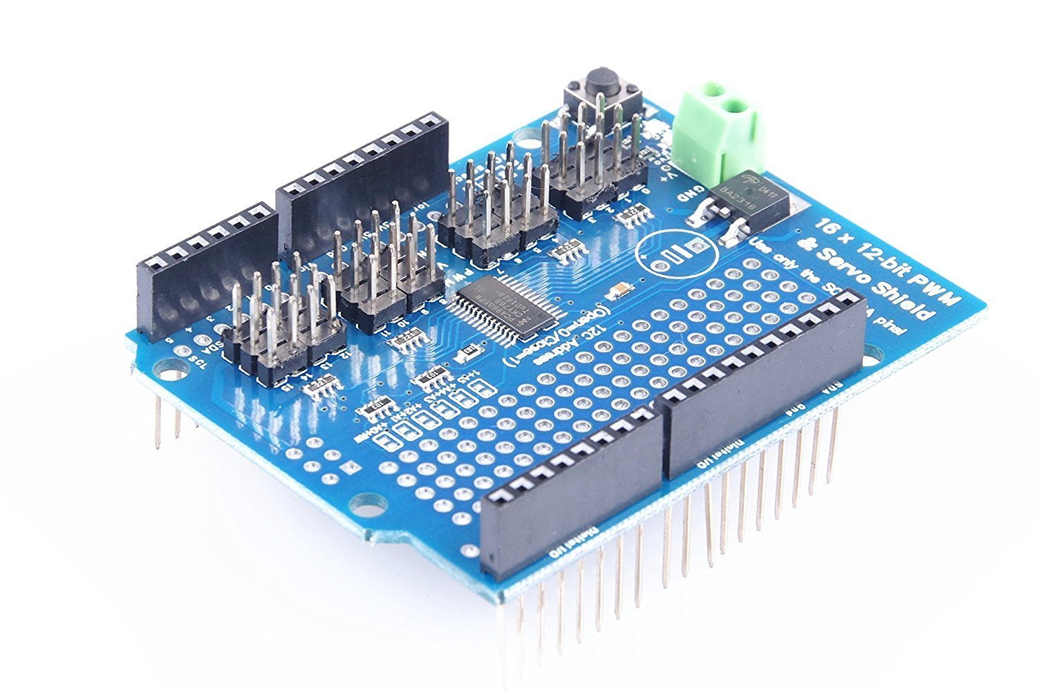 DollaTek PWM Servo Driver Module 16 Channel 12-bit PWM Servo Drive Shield Board For Arduino EK1690