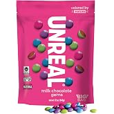 UNREAL Milk Chocolate Gems | Certified Fair Trade, Non-GMO | Made with Gluten Free Ingredients and Colors from Nature | No Sugar Alcohols or Soy | Value Size, 312grams