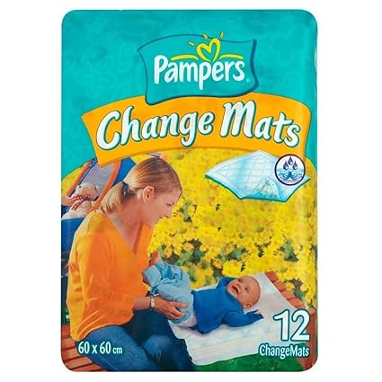 Pampers Wickelunterlage Change Mats 60x60cm 12 Stück, 2er Pack