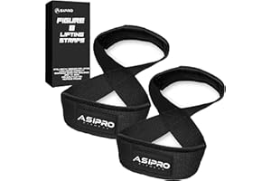 ASIPRO Figure 8 Lifting Straps for Weightlifting, Weight Lifting Straps for Men & Women, Wrist Straps Weightlifting, Gym Stra