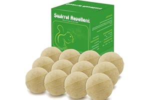 MOTRAPSO 12 Pack Natural Squirrel Repellent for Outdoor Car Yard Garden Plants Indoor Bird Feeder, Peppermint Planted Ingredients Rodent Squirrel Deterrent, Keep Squirrel Mouse Away
