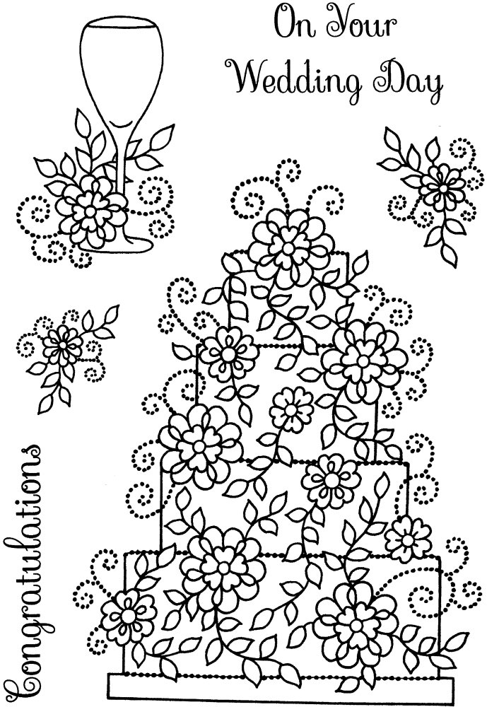 Art Stamps SD Wedding Cake Clear Stamp