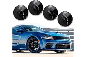 ZDEERAOTO 63mm/2.5 inches Slash Wheel Center Cap Covers HubCap Emblem Badge Trim Compatible with Dodge Charger Challenger Durango Hornet Dart R/T SRT Magnum Nitro Journey Caliber