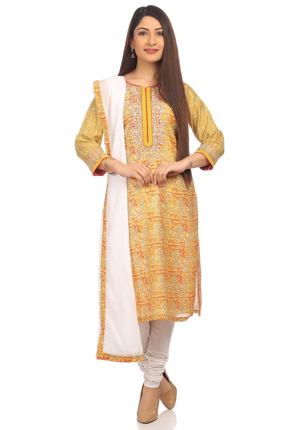 biba women's straight salwar suit