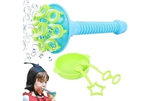 Bubble Solution -7x15cm Bubble for Kids, Bubbles Blowers | Trumpet Wand with Round Tray | Manual Bubbles Blowing Toy for Scho