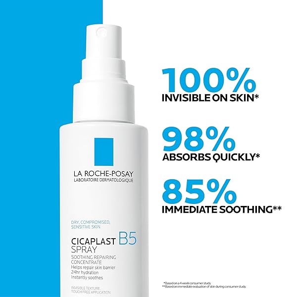 LA ROCHE-POSAY CICAPLAST B5 SPRAY WITH VITAMIN B5 PANTHENOL & MADECASSOSIDE, HYDRATING FACE MIST FOR SKIN BARRIER REPAIR, SOOTHING TOUCH-FREE FACE & BODY SPRAY, SENSITIVE SKIN & DERMATOLOGIST TESTED