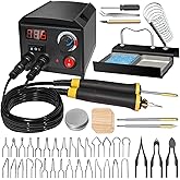 FIRElood Wood Burning Tool, Wood Burner kit Pen 200~750℃, Wood Burning kit with Digital Thermometer Temperature Adjustable Te