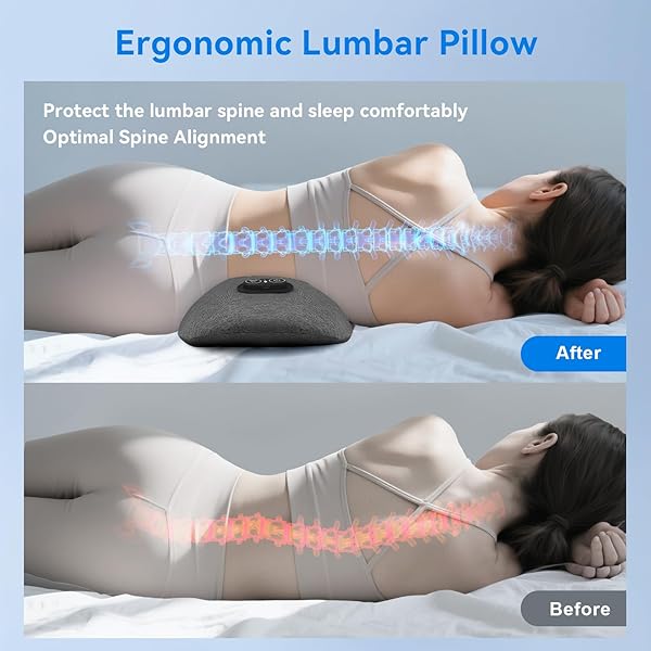SANIVOR 3 IN 1 LOWER BACK MASSAGER – ELECTRIC LUMBAR WITH HEAT, VIBRATION, TRACTION,LUMBAR SUPPORT PILLOW FOR LOWER BACK PAIN RELIEF,DEEP TISSUE RELAXATION FSA ELIGIBLE/HSA ELIGIBLE