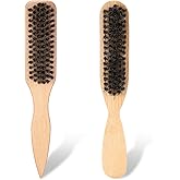2 Pcs Slick Back Hair Brush Boar Bristle Hair Brush Create a Frizz-free Hairstyle for Thin & Fine Polish Slick Back Hair/Ponytail