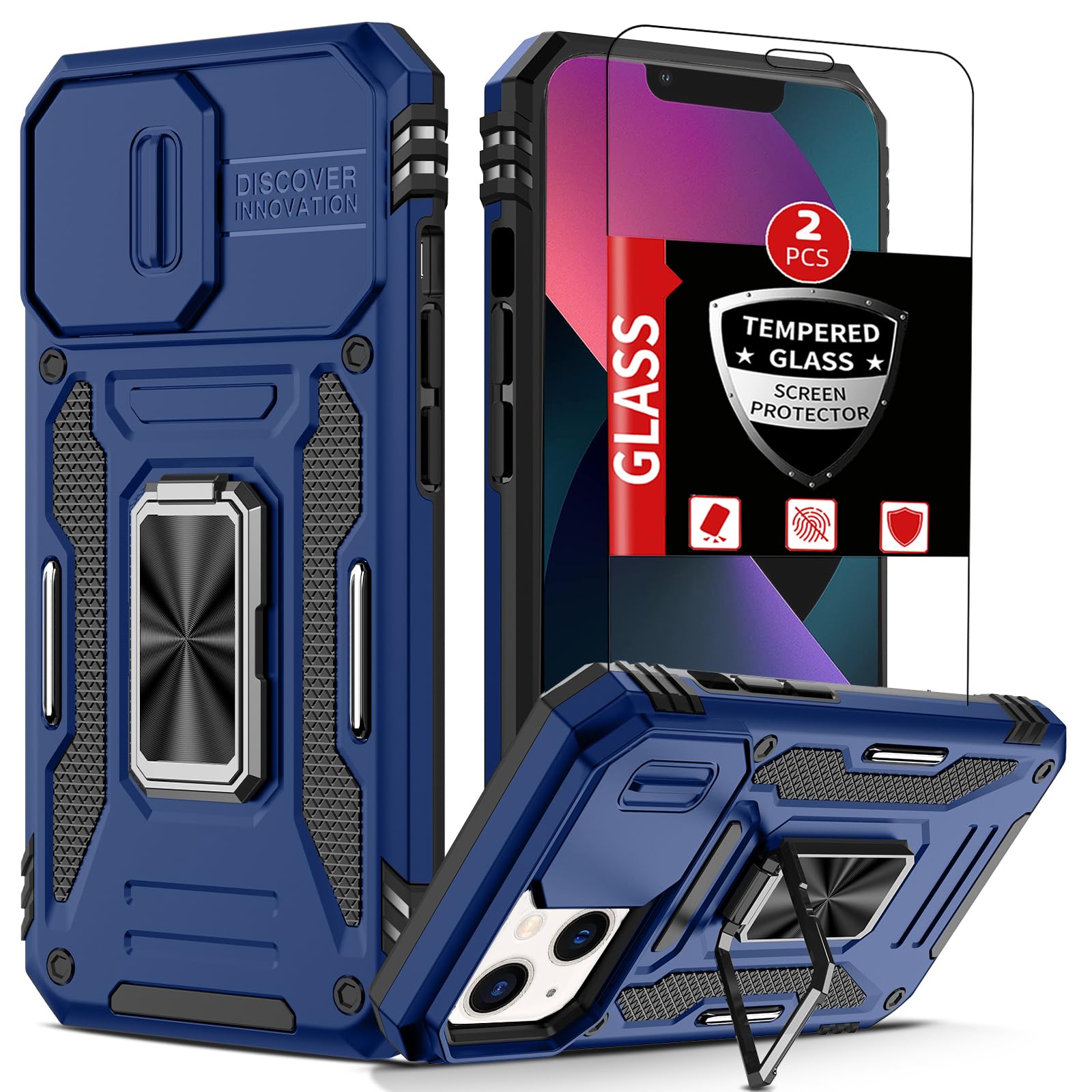 FRLMOOES for iPhone 13 Case with 2 Screen