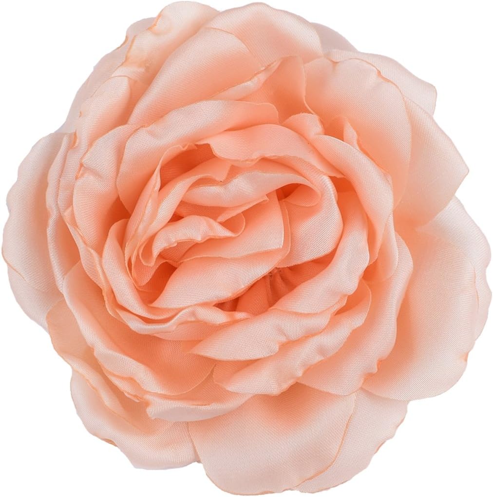 DDazzling Rose Hair Clip Satin Flower Fabric Flower Wedding Party Favors