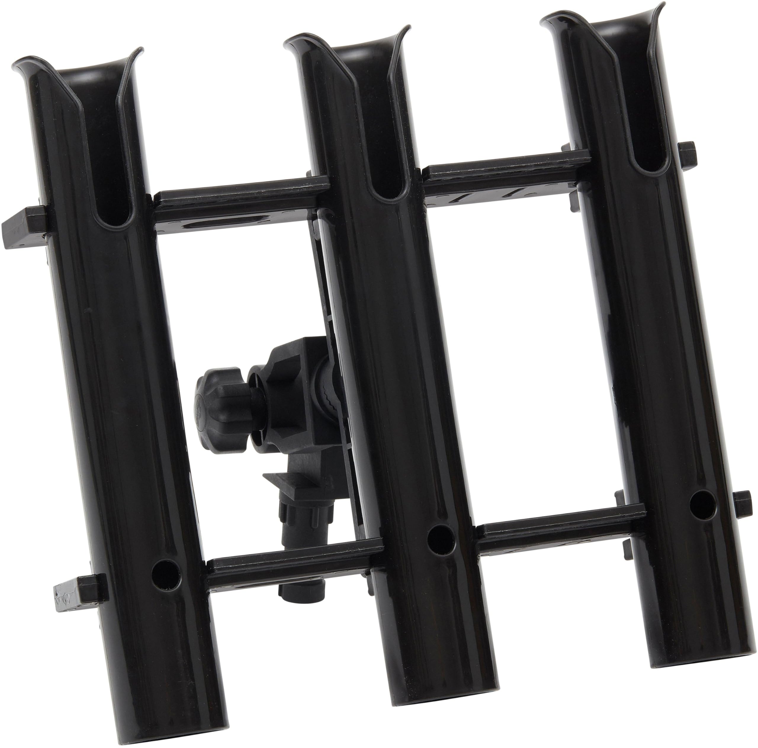 Berkley Rod Holder for Up to Three Rods – Ideal for Use on a Belly Boat or Other Inflatable Boat for Fishing, Fits on a Berkley Mount Base with Lock (not included), Black