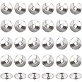 NBEADS 100 Pcs 6mm Metal Spacer Beads, 304 Stainless Steel Flat Round Metal Loose Beads Smooth Crafting Beads Supplies for Bracelets Necklace DIY Jewelry Making, Stainless Steel Color