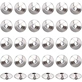 NBEADS 100 Pcs 6mm Metal Spacer Beads, 304 Stainless Steel Flat Round Metal Loose Beads Smooth Crafting Beads Supplies for Bracelets Necklace DIY Jewelry Making, Stainless Steel Color