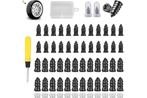 60pcs Tire Repair Rubber Nail Kit with 2 Sizes, Screw in Tire Plugs Type Vacuum, Fast Self Service Tire Repair Screws, Heavy 